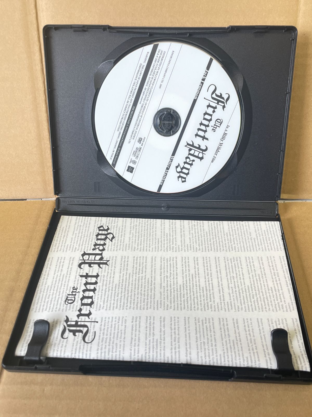 フロント・ページ ビリーワイルダー 洋画DVD ジャックレモン