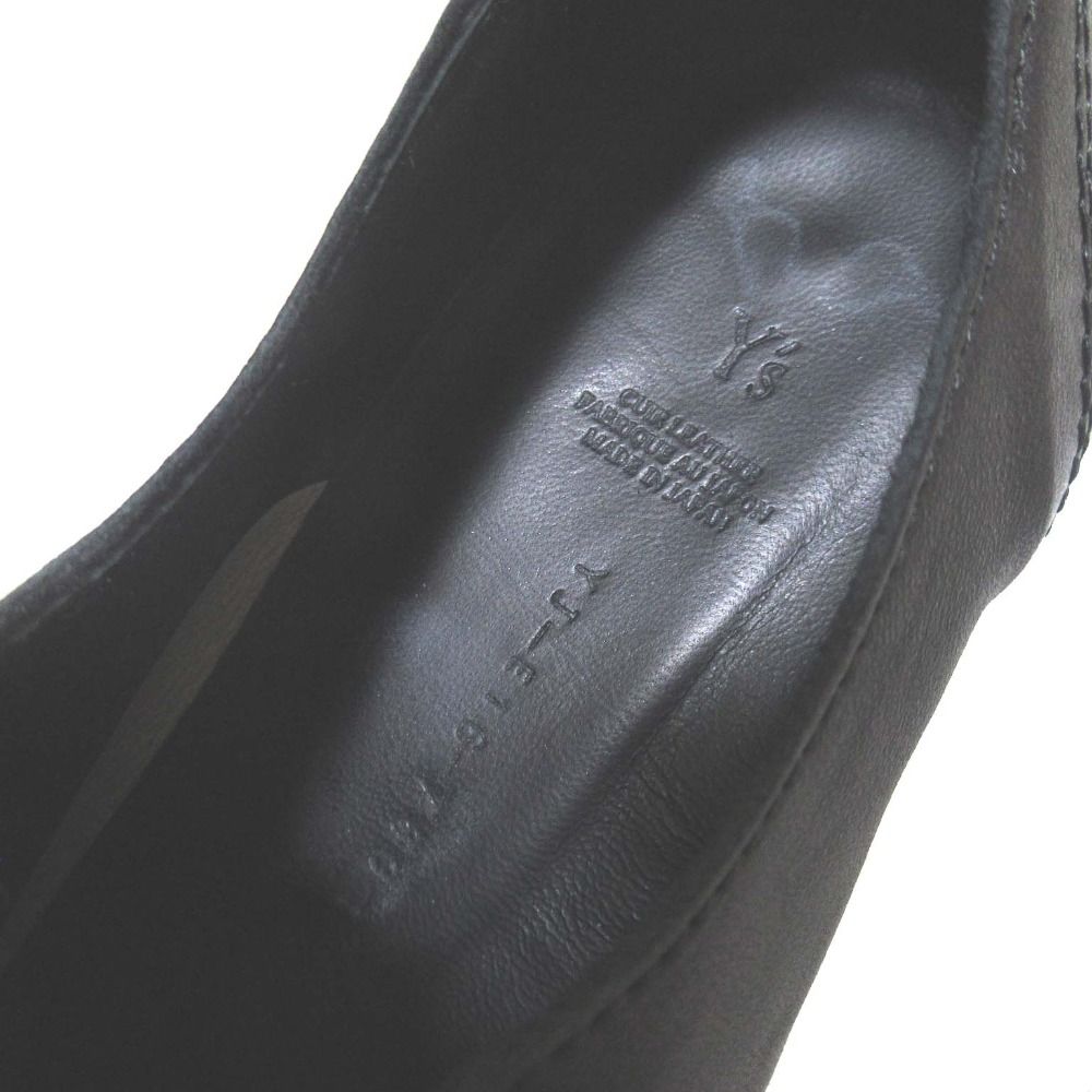 Y s Yohji Yamamoto ワイズ ヨウジヤマモト レザーシューズ ダービーシューズ サイズ4 約24cm ブラック レディース 古着 KIN-KAAI_COM