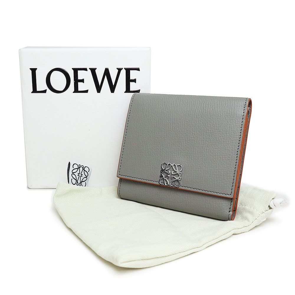 お値下げ!LOEWE アナグラム スクエア 8ccウォレット 三つ折り財布-