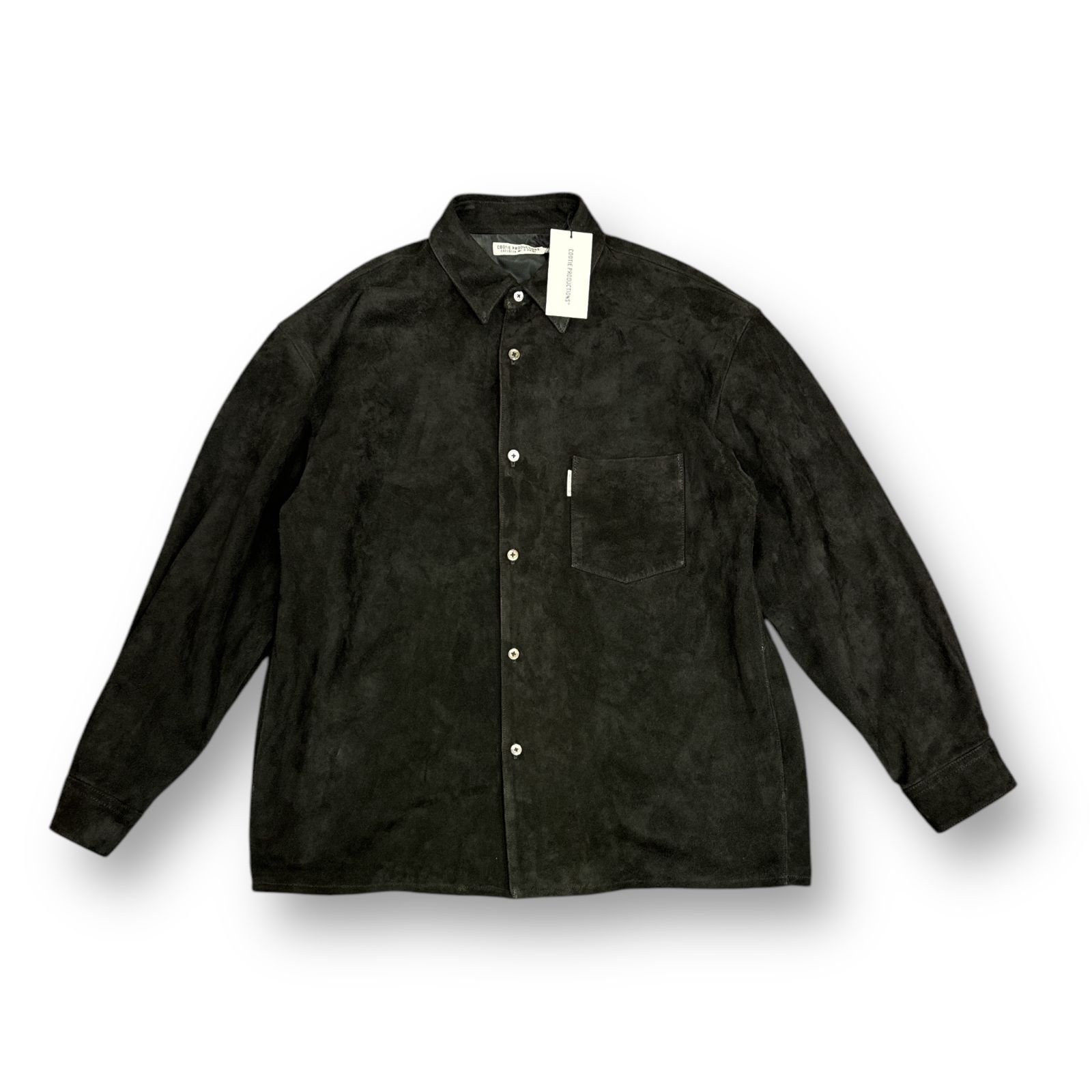 定価154000円 新品 COOTIE PRODUCTIONS Deer Suede L/S Shirt ディアスエード シャツ レザーシャツ  クーティープロダクションズ CTE-22A407 L　79507A2