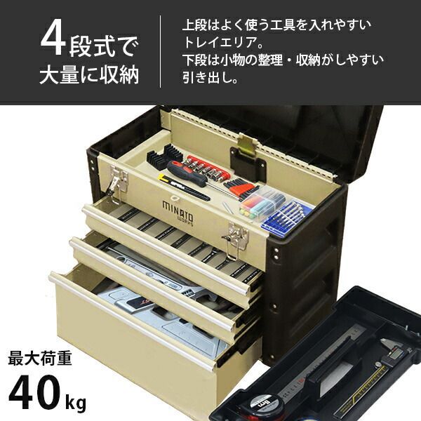 ミナトワークス 4段ツールボックス
