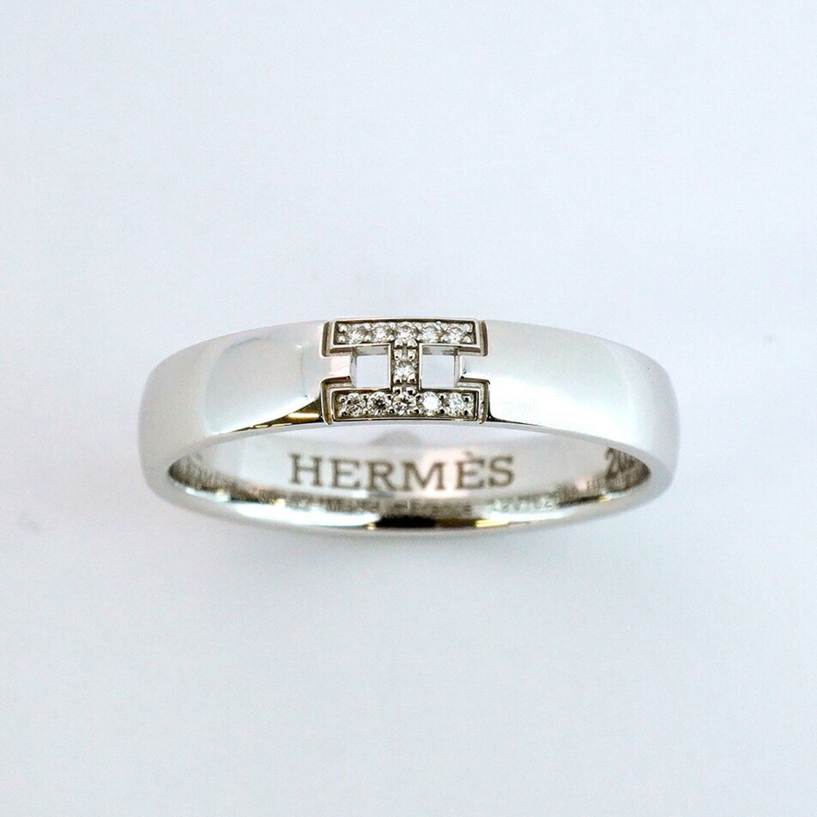 美品　 HERMES エルメス K18WG ヘラクレス リング ダイヤモンド HERMES エルメス エヴァーヘラクレス リング 指輪 ダイヤモンド
