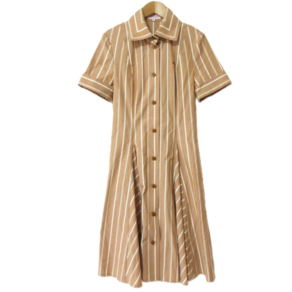 美品♡ヴィヴィアンウエストウッド オーブ ロゴ ストライプ ワンピース 良品 Vivienne Westwood ヴィヴィアンウエストウッドレッド