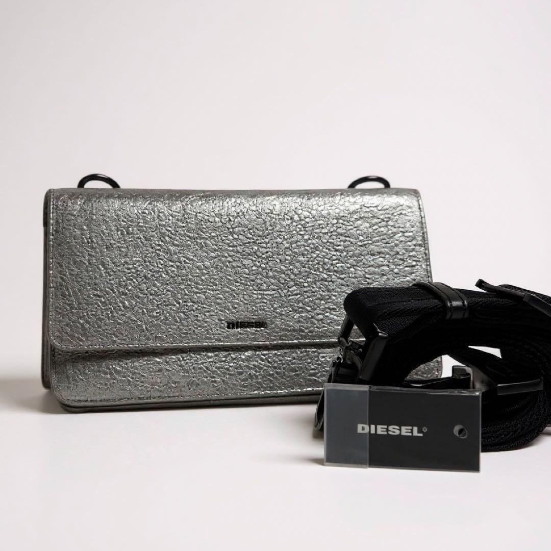 希少】DIESEL ディーゼル レザー 本革 ミニ ショルダーバッグ 長