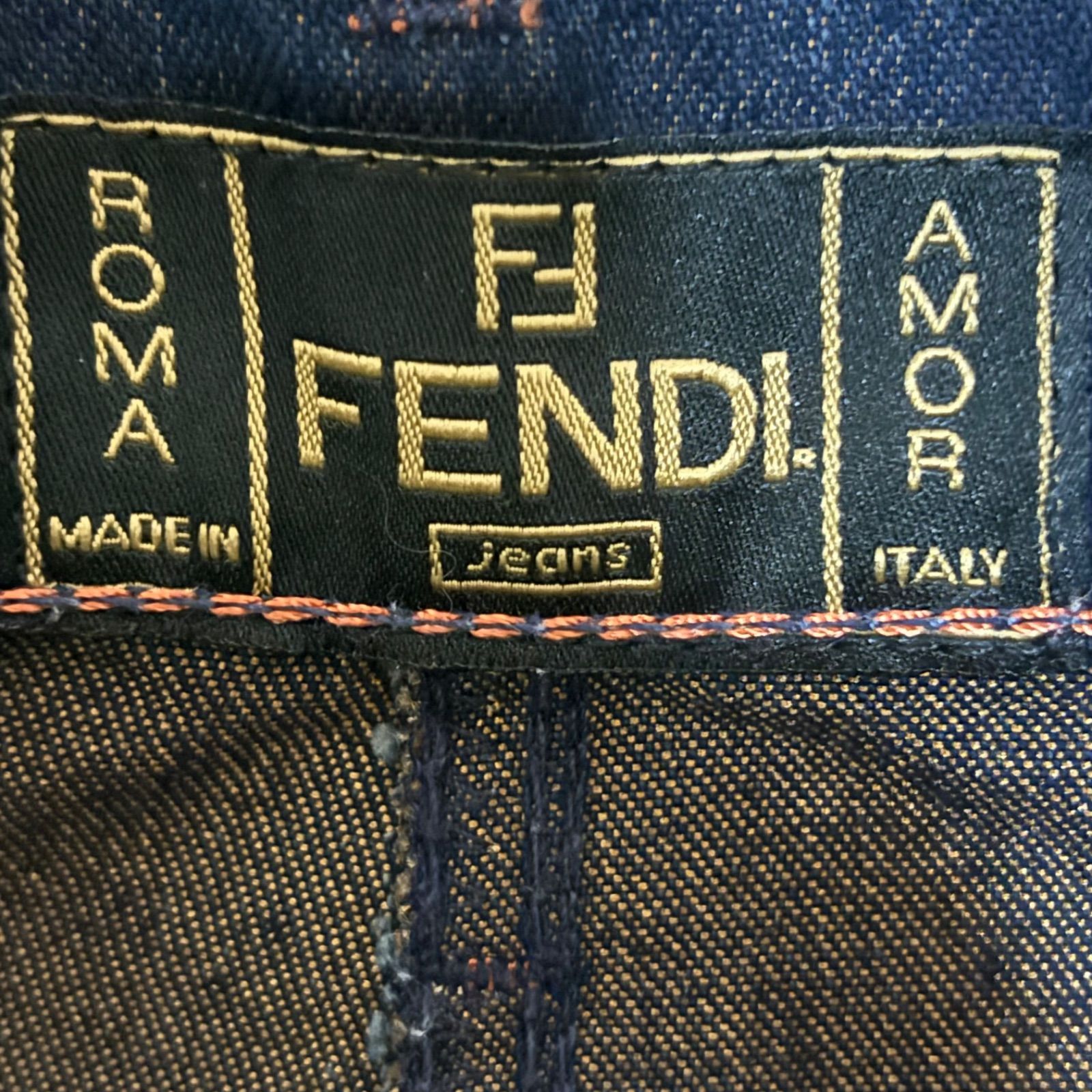 FENDIフェンディ　ロゴ　デニムタイトスカート　made in ITALY フェンディ FENDI デニムスカート - メルカリ