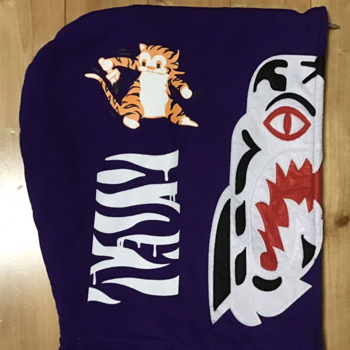 ホワイト タイガー パーカー Lサイズ Purple a bathing ape BAPE Tiger