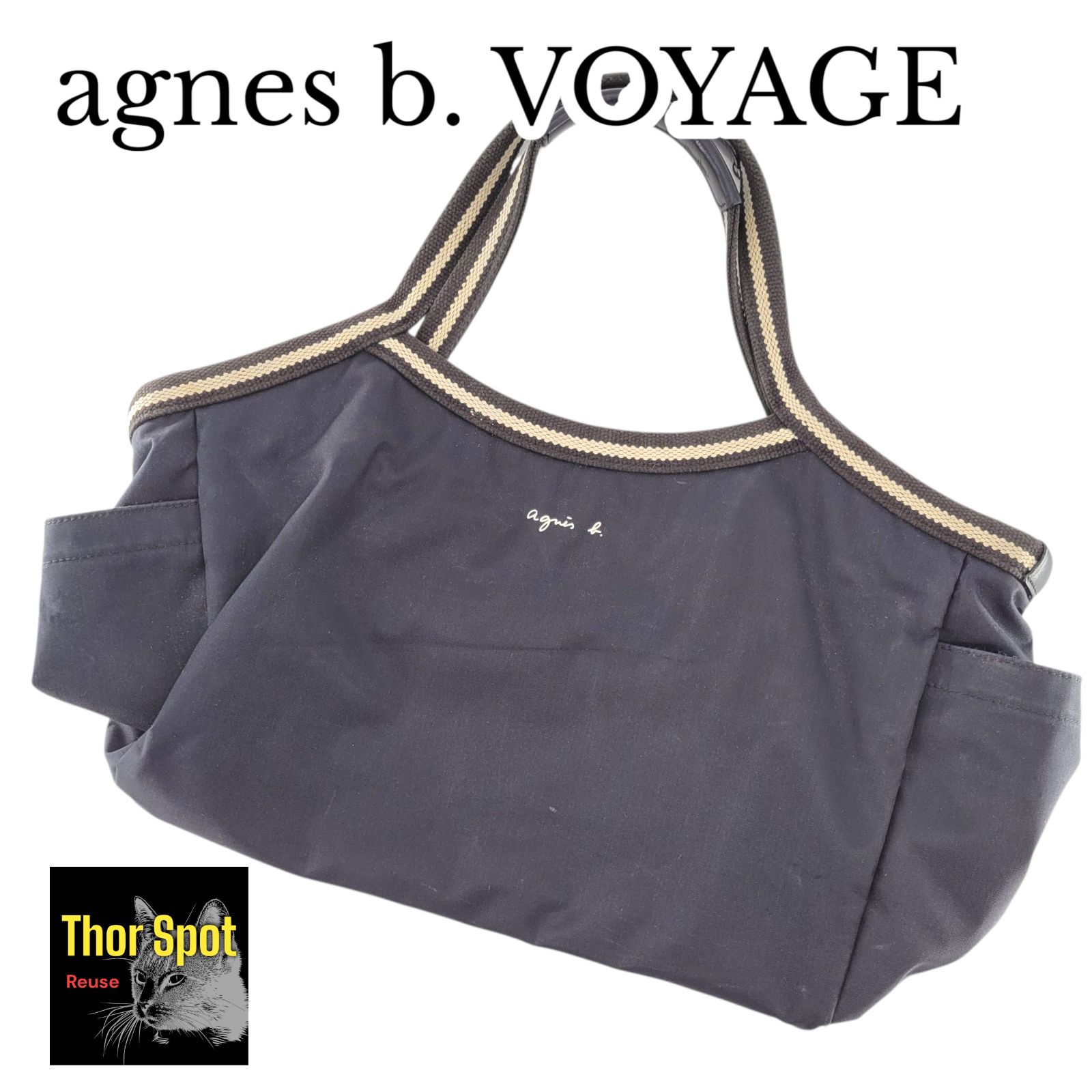 agnès b. VOYAGE アニエスベー レザーバッグ 黒 美品 日本製