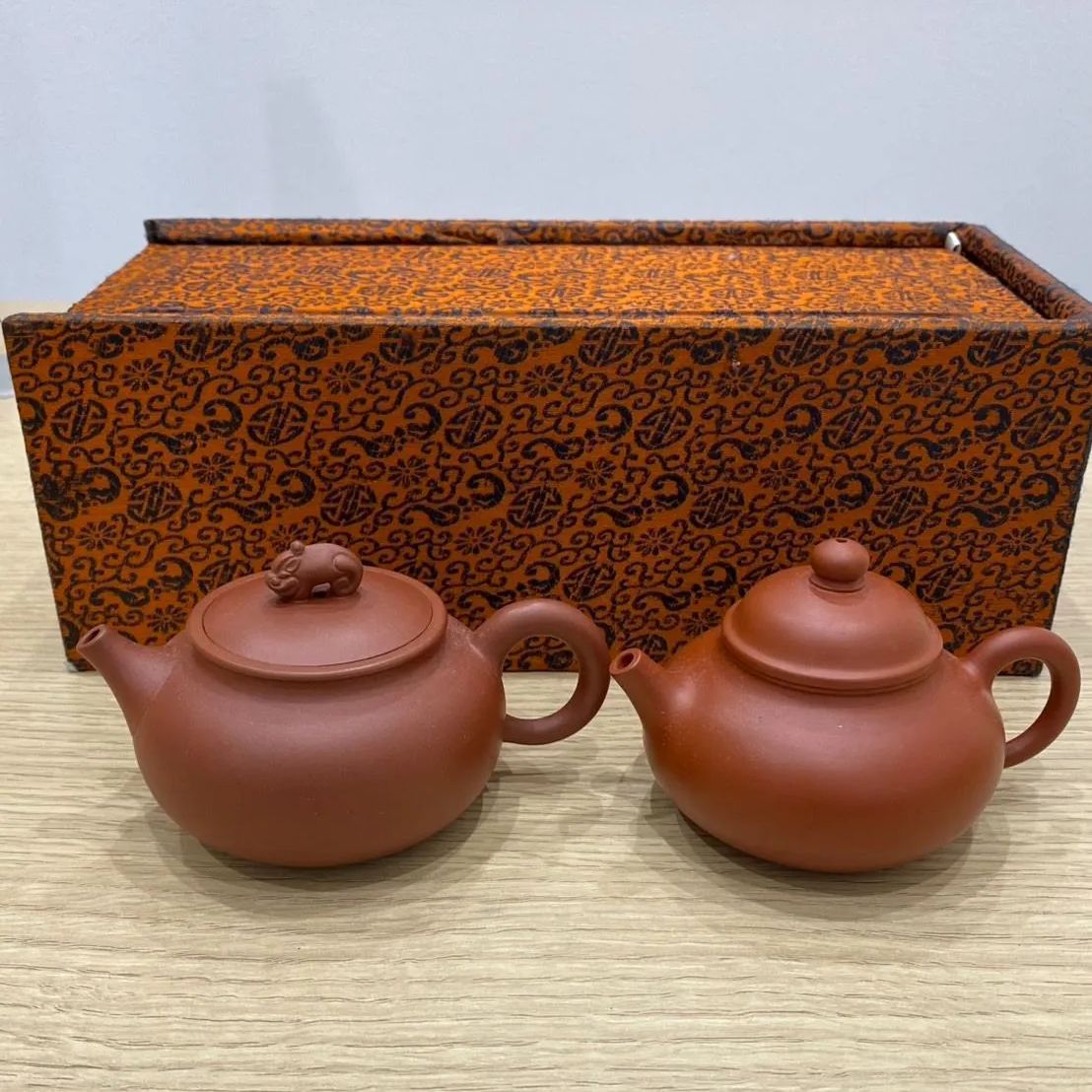 中国茶器 紫砂急須 朱泥急須 茶壺 証書付 中国 東宝謹製 紫砂 朱泥