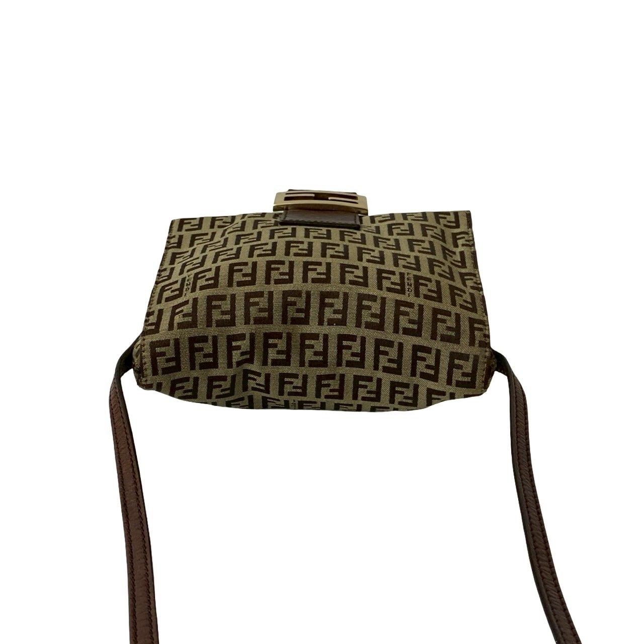 極 美品 FENDI フェンディ ヴィンテージ ズッキーノ FF 柄 レザー 