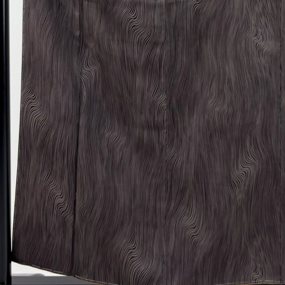 絶対お買い得！！ 小紋 身丈159cm 裄丈62.5cm S 袷 斉藤三才 落款あり 幾何学模様 茶色 正絹 秀品 従来の