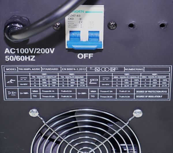 交流/直流 インバーター TIG溶接機 TIG250PL AC/DC！新型 高性能/高 