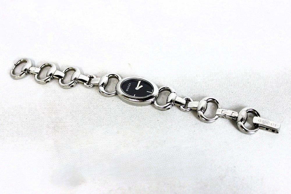 ◆GUCCI グッチ トルナヴォーニ クオーツ 文字盤 ブラック 118 腕時計