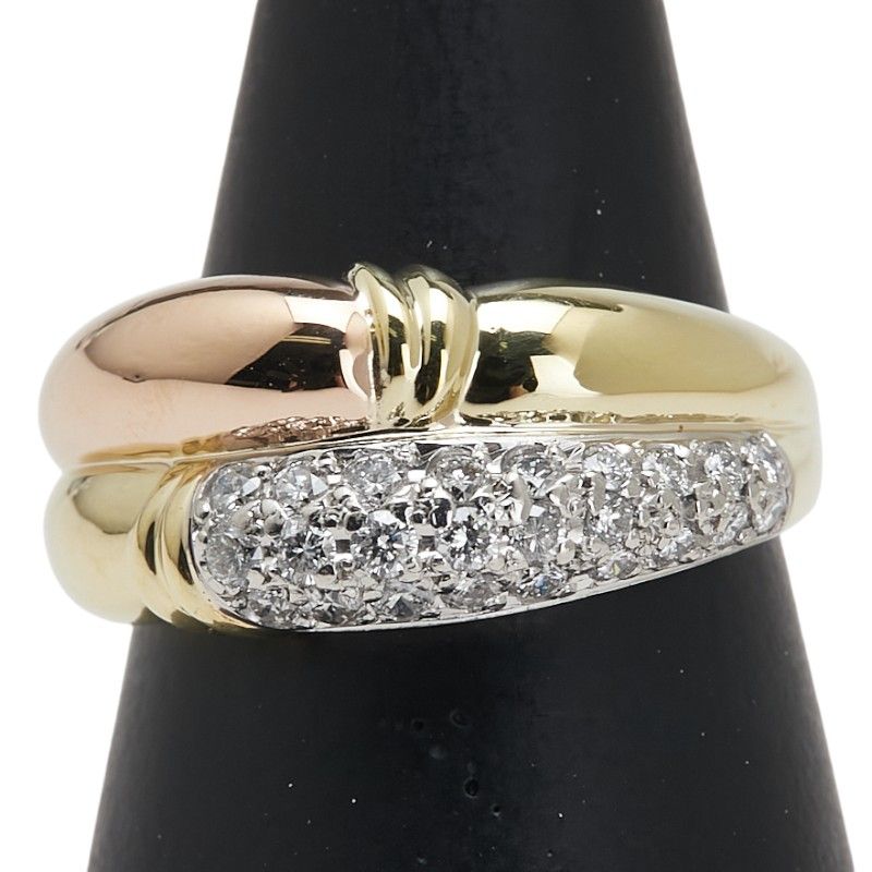 ゴールド K18YG イエローゴールド Pt900 プラチナ コンビ レディース  