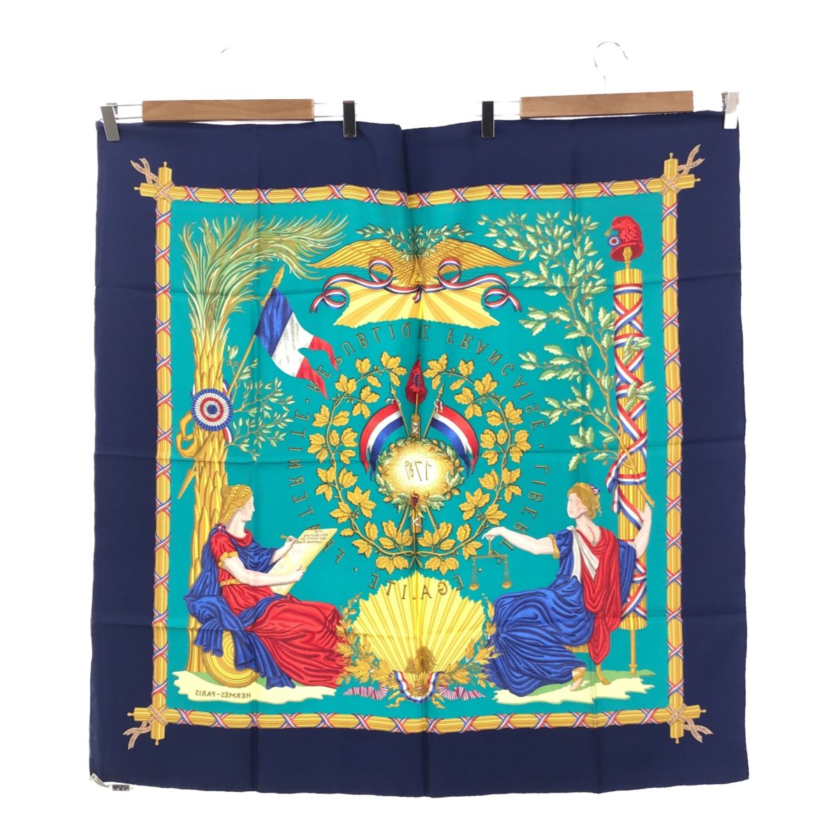 7AM22 新品未使用 タグ付き HERMES カレ90 フランス革命を記念して 7AM22 新品未使用 タグ付き HERMES カレ90 フランス革命を記念し