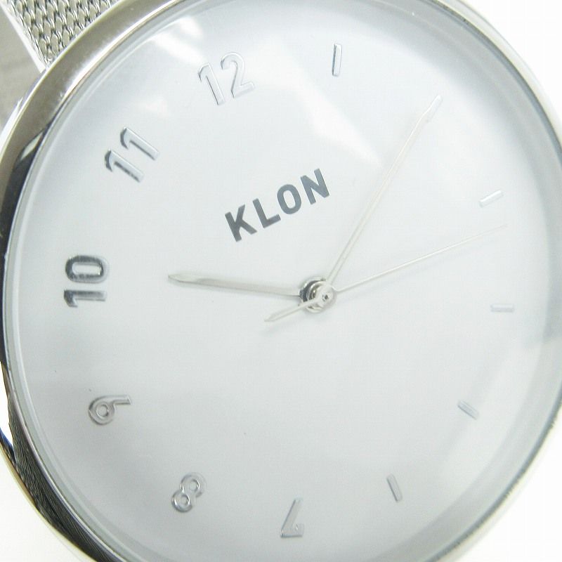 クローン KLON 腕時計 アナログ クォーツ 0665689601 文字盤 白 ホワイト ウォッチ