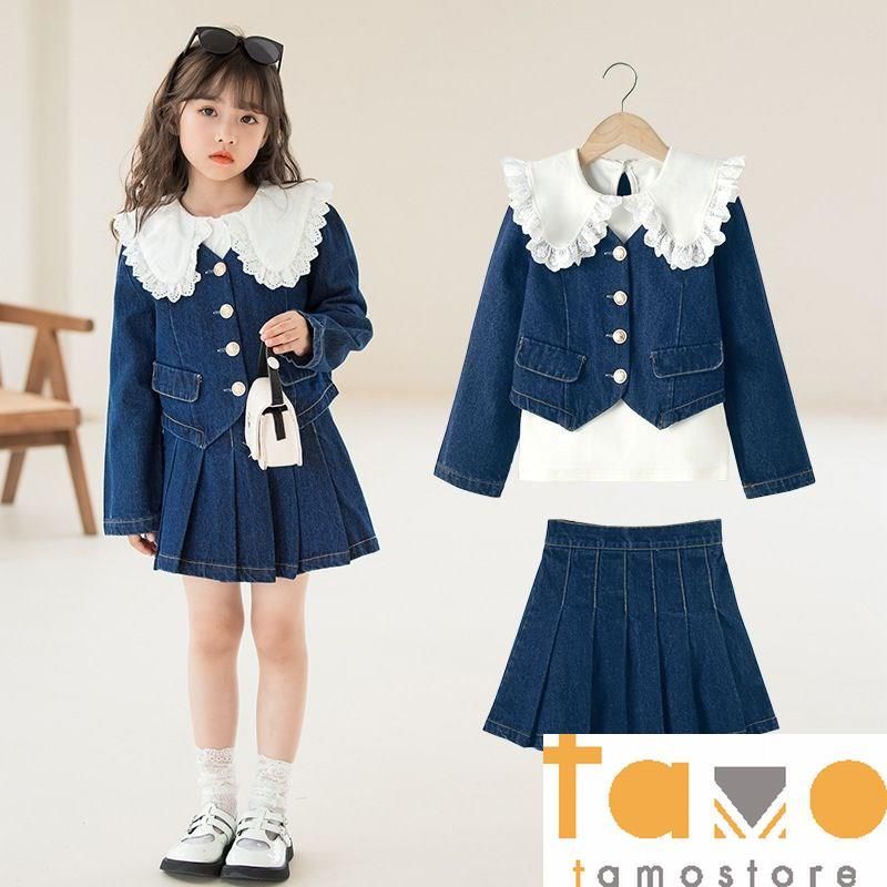 高品質，100%新品 2024年　キッズ 子供服 ガールズ ジュニア 3点セット 上下セット セットア ドレス