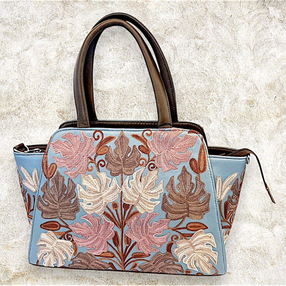 ハンドバッグ ショルダーバッグ カバン 鞄 刺繍 花柄 カシミールバッグ 