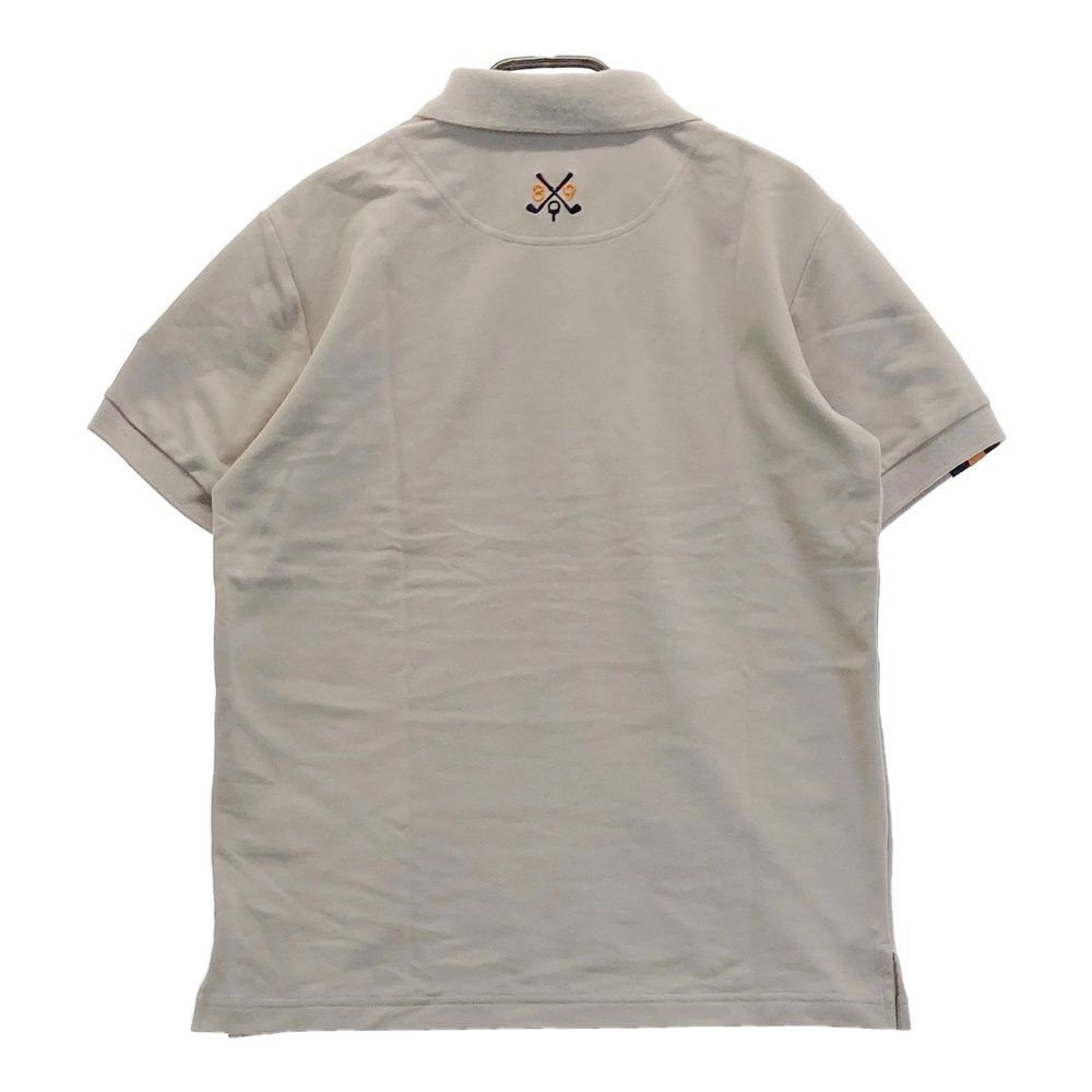 サイズ 4 PEARLY GATES パーリーゲイツ モデル ロゴ刺繍入り 半袖ポロシャツ グレー系 240101533265 ゴルフウェア メンズ ストスト