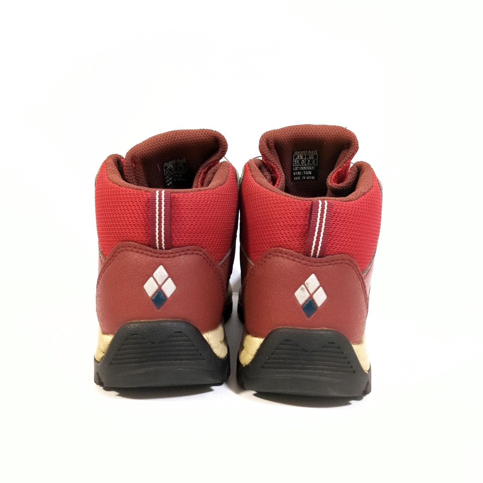 mont-bell キッズ トレッキングシューズ（21cm）【ほぼ新品】 mont-bell トレッキングシューズ マジックテープ 黄緑 21cm＊PK