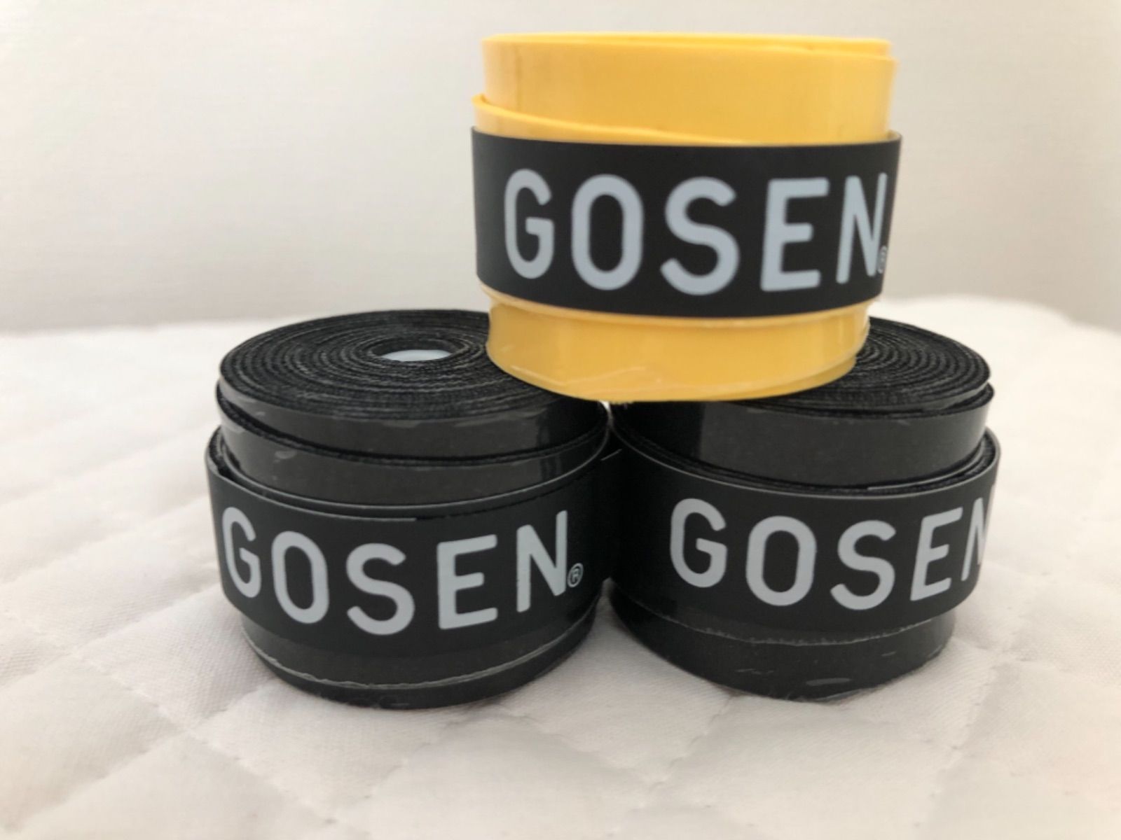 GOSEN テニスグリップテープ 黒3個白3個 【残りわずか