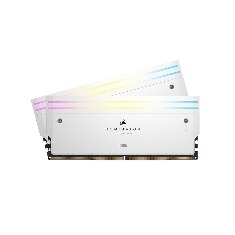CORSAIR DDR5-6400MHz デスクトップPC用メモリ DOMINATOR TITANIUM DDR5シリーズ (PC5-51200) Intel XMPメモリキット 32GB ホワイト [16GB×2枚] CL32 CMP32GX5M2B64 0