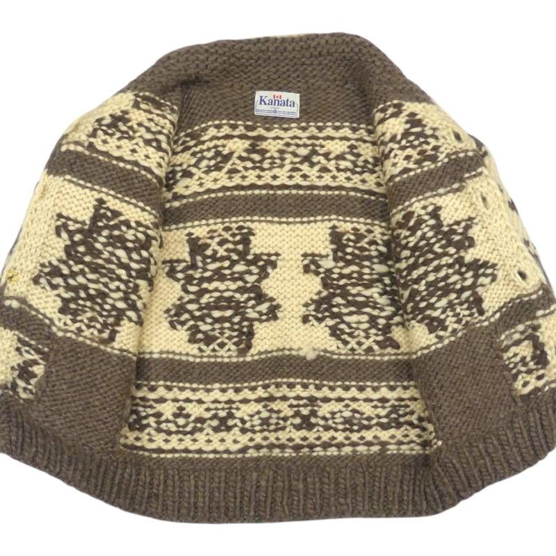 カウチン セーター kanata ニット XL 雪 スノーフレーク カナダ製