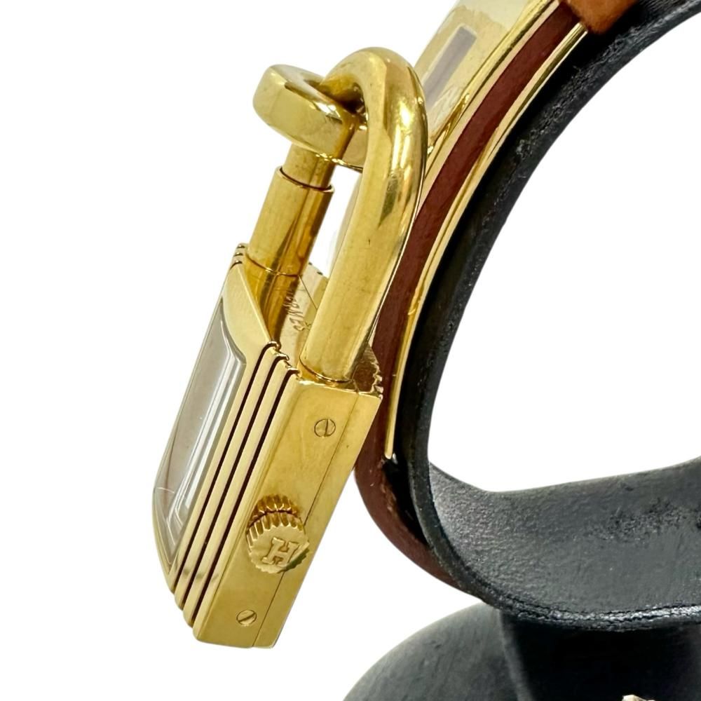 HERMES/エルメス】ケリーウォッチ 600479 腕時計 GP/レザー クオーツ  