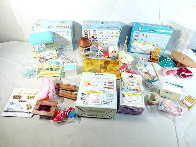 エポック社 シルバニアファミリー アイスクリームショップ ピザショップ わいわい キャンプ セット