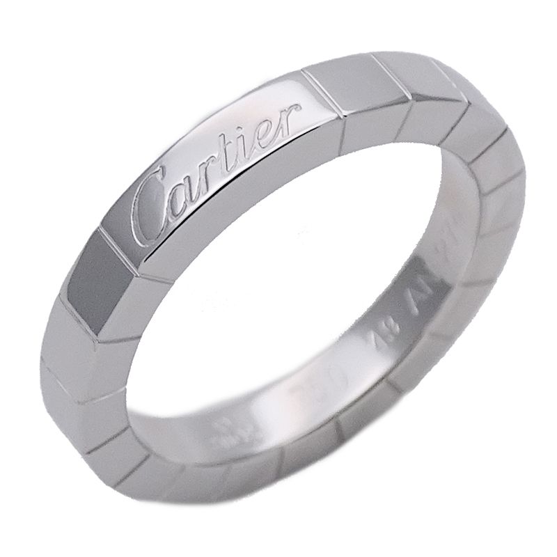 カルティエ Cartier リング レディース ブランド 指輪 750WG ラニエール ホワイトゴールド 49 約9号 シンプル ジュエリー 磨き済み