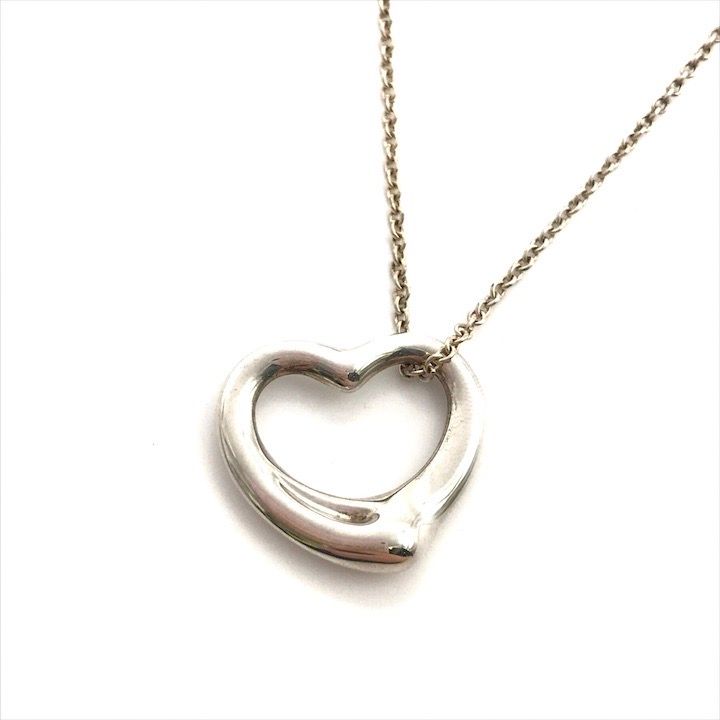 美品 TIFFANY＆Co ティファニー ハート ネックレス SILVER