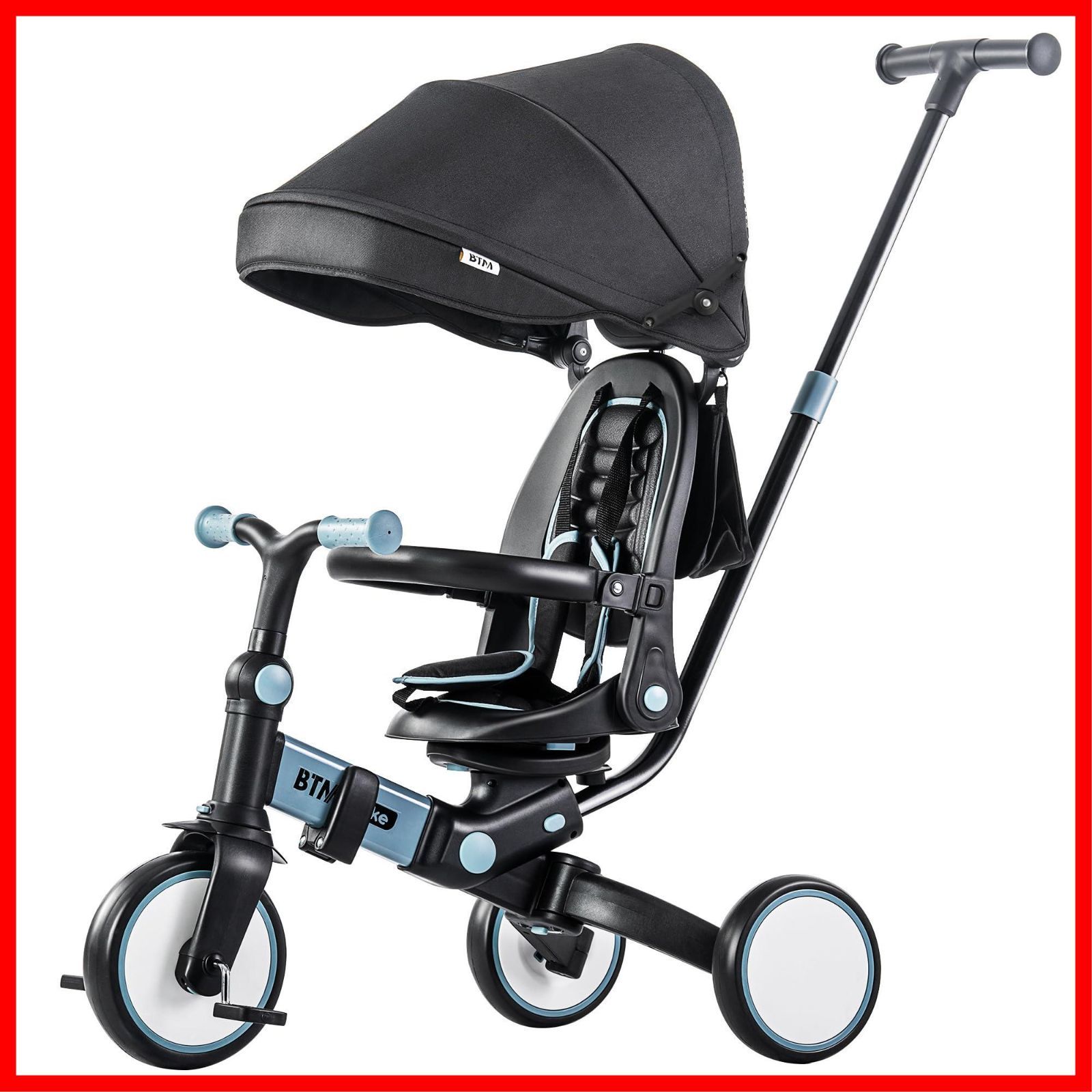 BTM正規品　折りたたみ式三輪車 美品　7in1 Amazon.co.jp: BTM 子供用三輪車 7in1 折りたたみ 手押し 7way 1