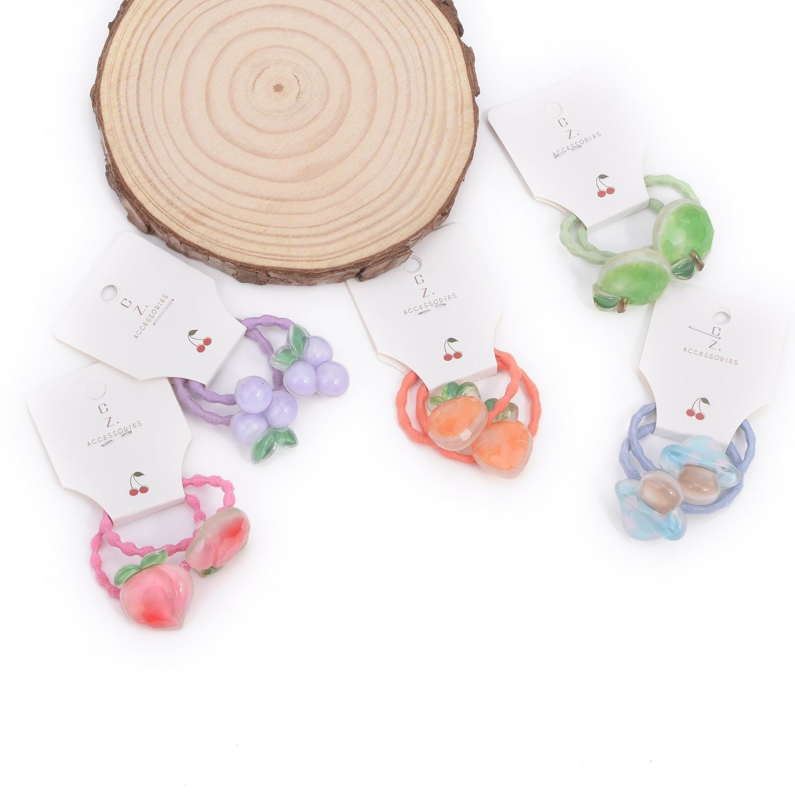 髪 果物 フルーツ ゴム 髪飾り ヘア 髪留め おしゃれ 幼稚園 かわいい 小学校 20本セット 保育園 ヘアゴム カラフル BIANHUAN