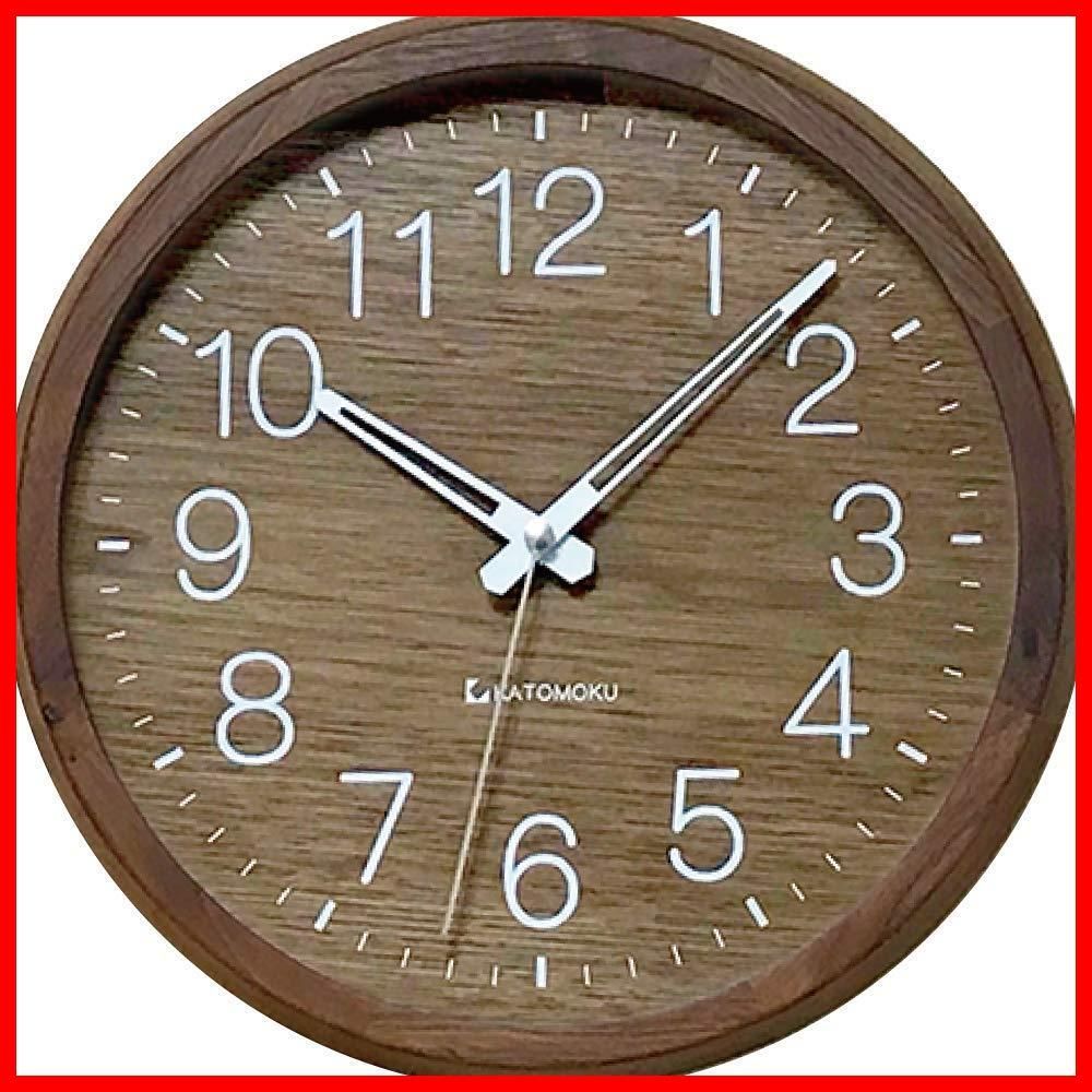大特価】KATOMOKU muku round clock 2 ウォールナット ビーチ 電波時計 ...