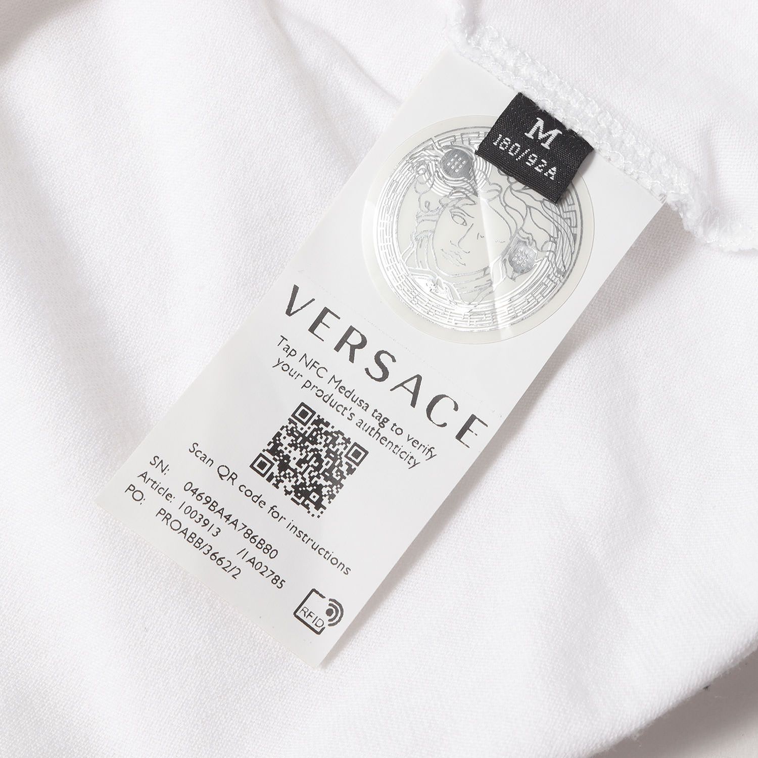 VERSACE ヴェルサーチ Tシャツ サイズ:M / メデューサ刺繍 クルー 