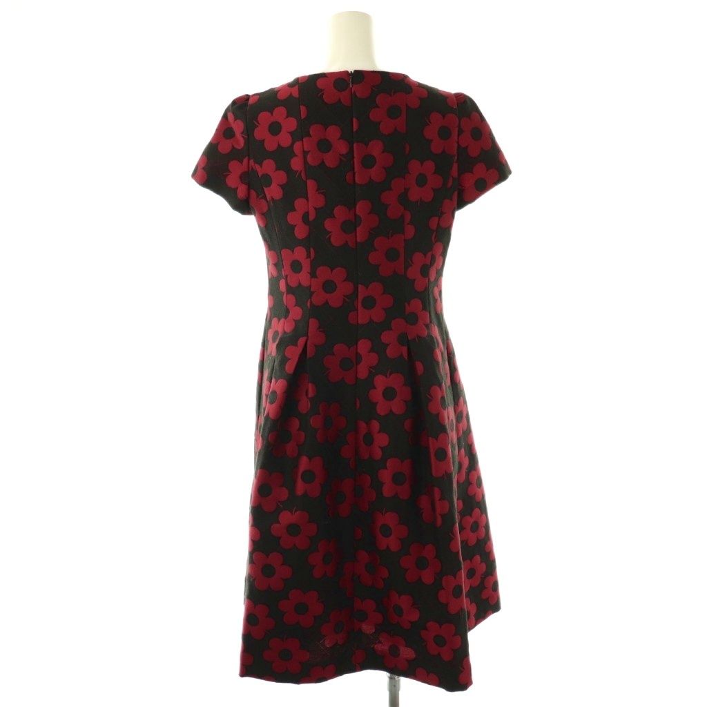 2022 エムズグレイシー 花柄 フラワージャガード ワンピース リボン 黒 M'S GRACY 2023 Spring Collection | msgracy