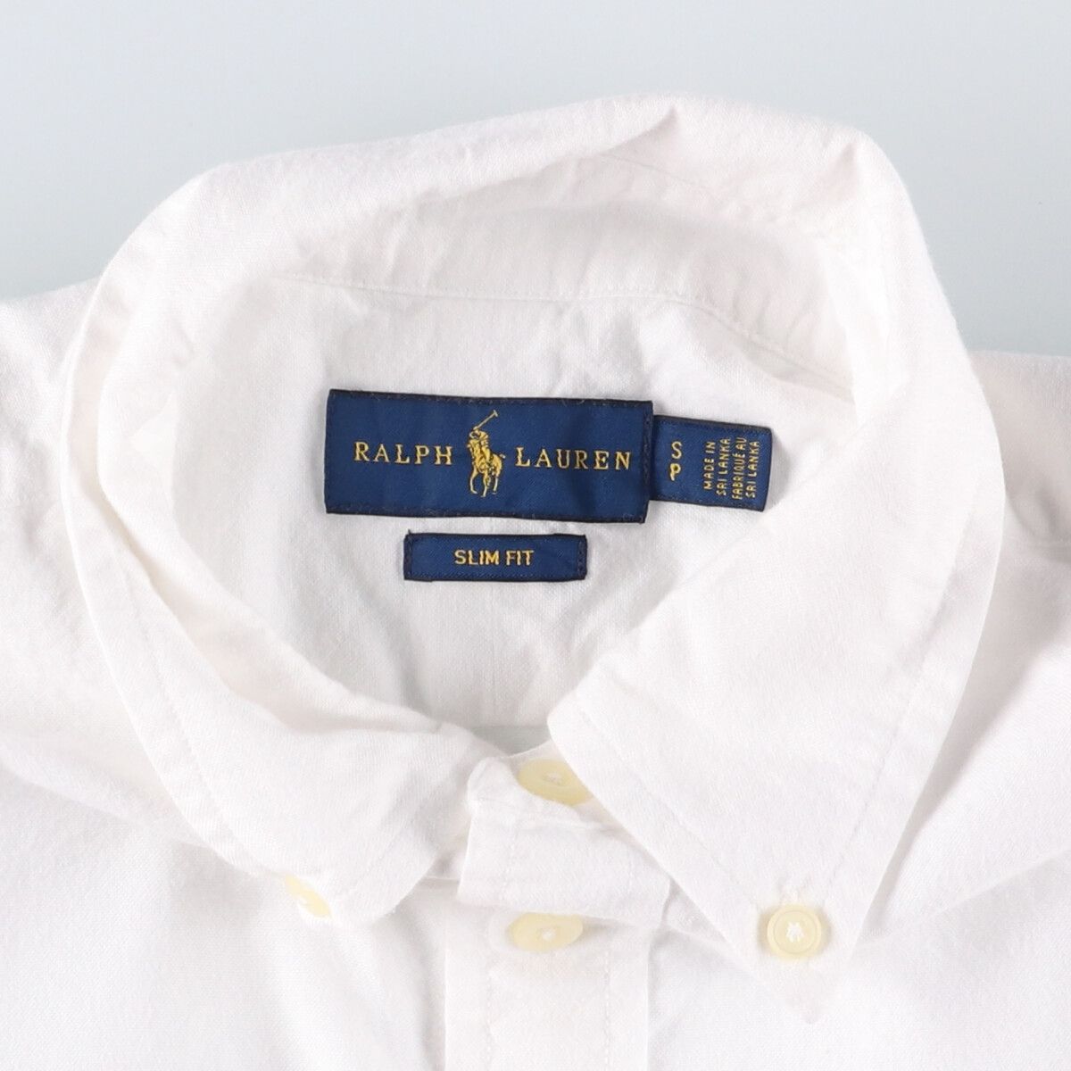 古着 ラルフローレン Ralph Lauren SLIM FIT スリムフィット 五分袖 ボタンダウン 半袖 コットンシャツ メンズS相当 /eaa565208 Ralph Lauren - 古着 ラルフローレン Ralph Lauren SLIM FIT