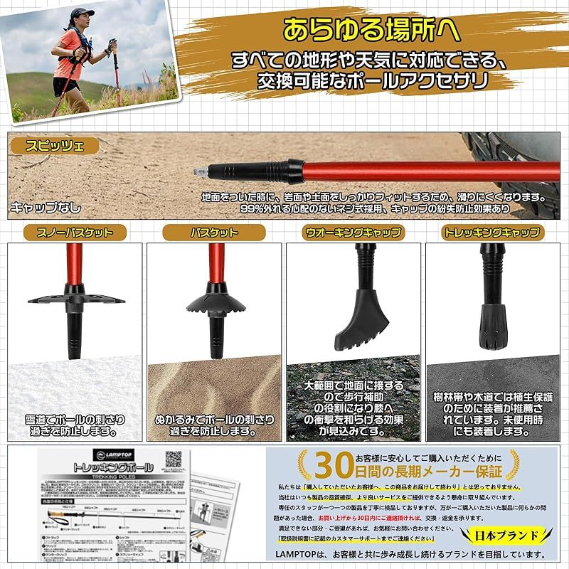 105~125cm調節 レッド