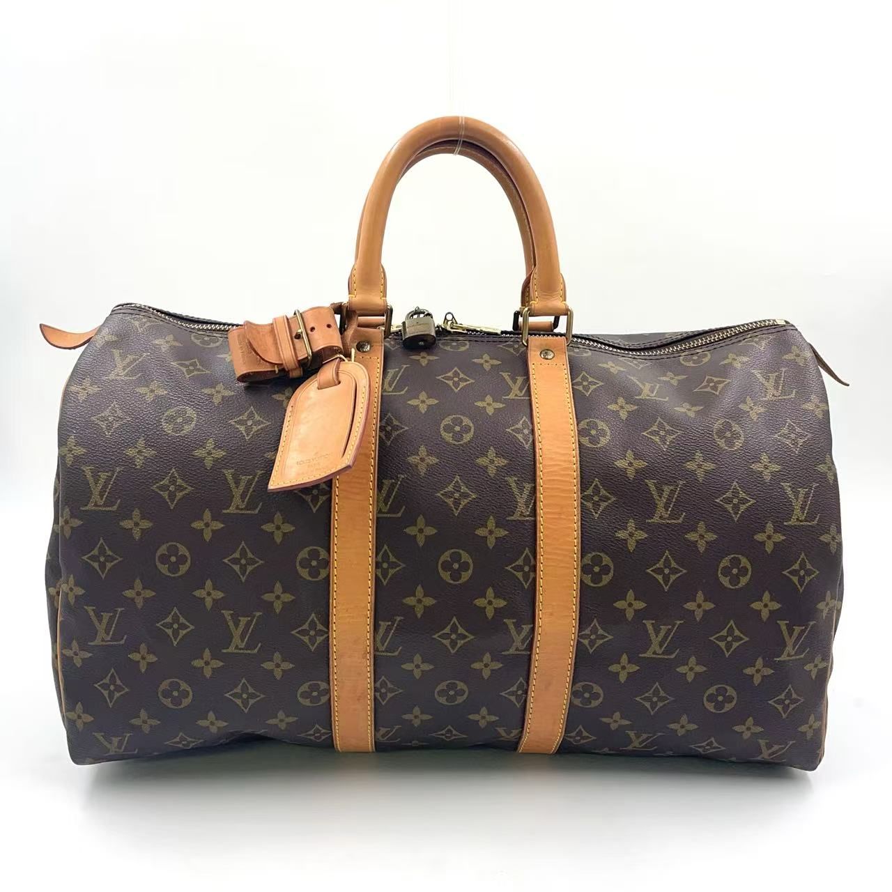 ルイヴィトン キーポル45 モノグラム ボストン PVC レザー LOUIS VUITTON キーポル45 モノグラム モノグラム レザー×PVC