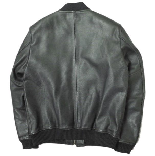 BEAMS PLUS ブラック レザー スポーツ 革ジャン　ＭＡ-1 ビームス BEAMS PLUS ブラック レザー スポーツ 革ジャンMA-1 ビームス