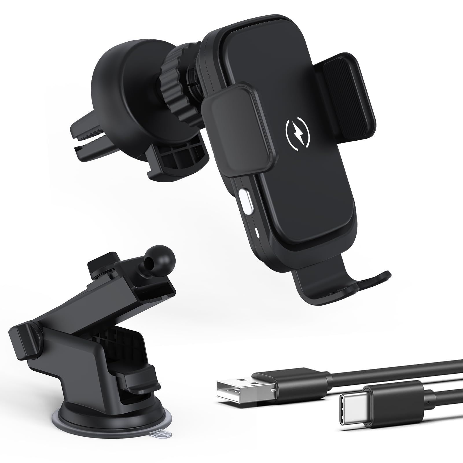 【人気商品】/13/12/11シリーズ/XS/XR /14 / /15 8 iPhone16 / 自動開閉 Samsung 車 S8 車 / スマホホルダー S9 ワイヤレス充電 / スマホスタンド S10 車載ホルダー qi機種（4.0-7.0インチ）対応