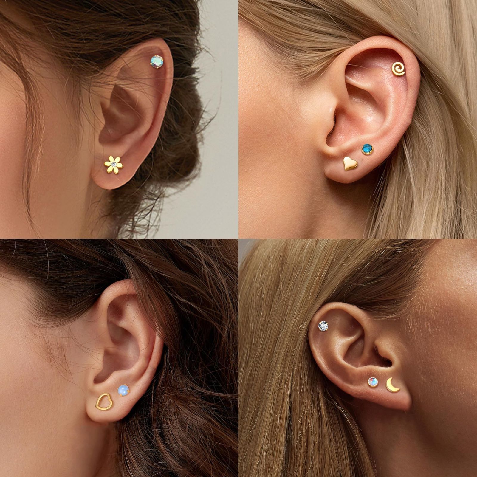 STAR JEWELRY ムーンストーン オパール ピアス STAR JEWELRY ムーンストーン オパール ピアス 数量限定