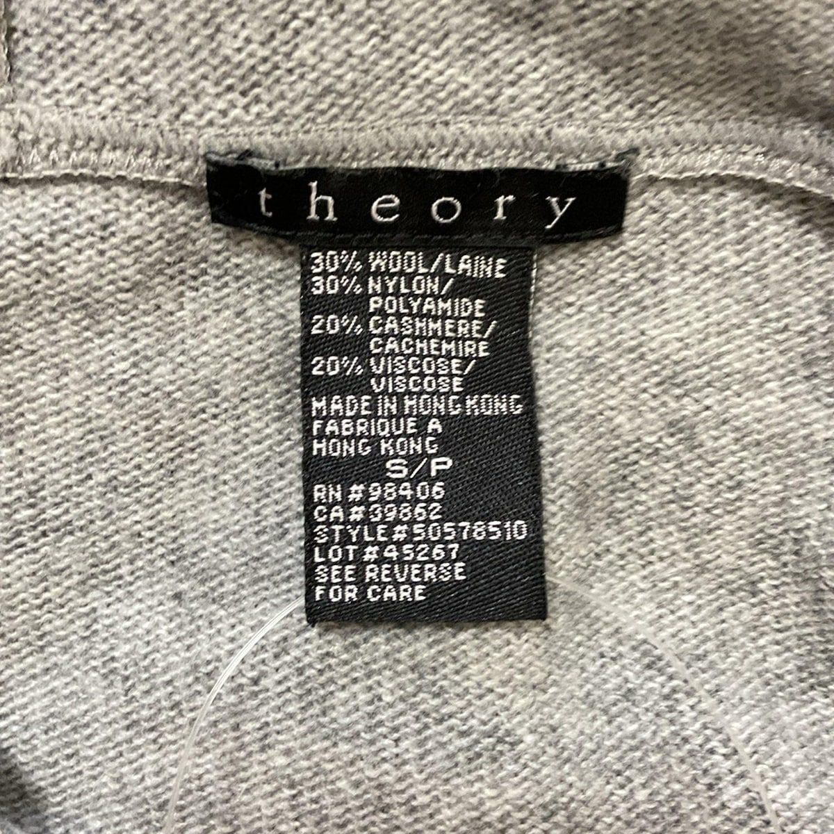 theory(セオリー) パーカー サイズS レディース - グレー 長袖
