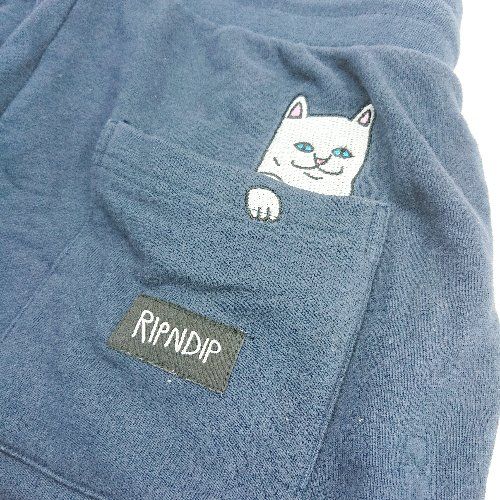 ◇ RIPNDIP リップンディップ ルームウェア　ロング スウェットパンツ サイズS ネイビー メンズ E  【1404020019285】