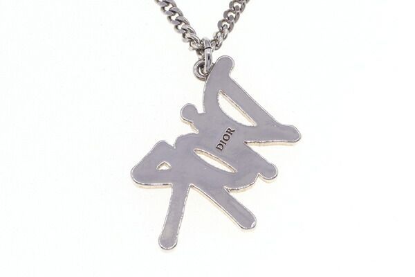 ディオール ネックレス ステューシーコラボ レッド 中古