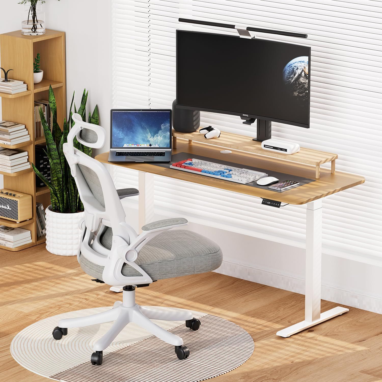 高さ調節 なスタンディングデスク デュアルモーター搭載 耐荷重120kg 3段階の高さ記憶機能付き 対応天板サイズ110cm～180cm 天板なし 脚部のみ 電動昇降式デスク