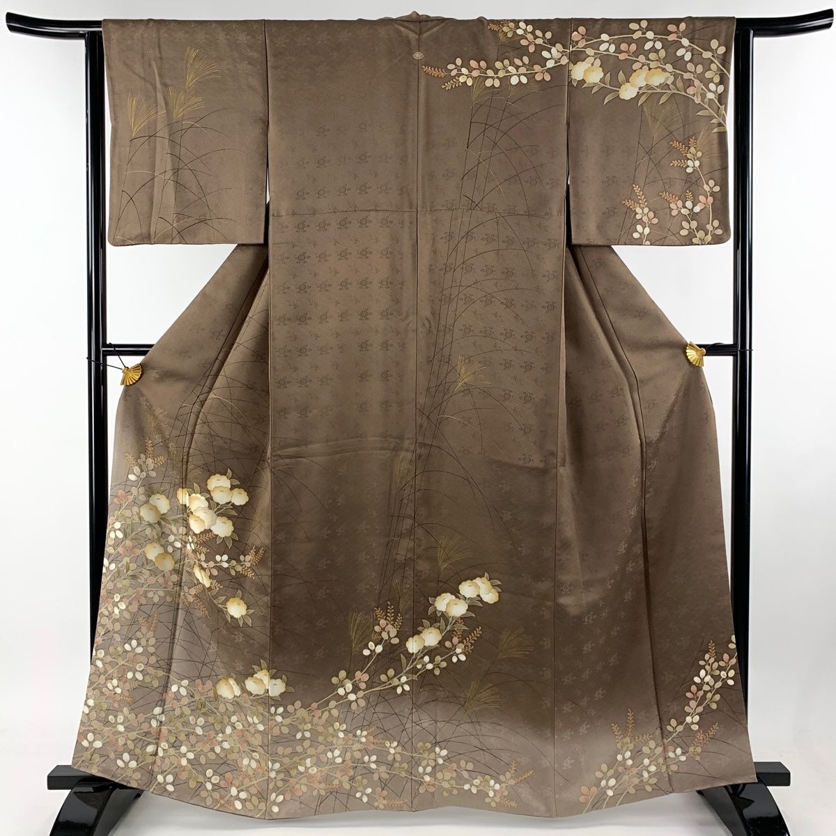 平和屋-こころ店□訪問着 単衣 中国三大刺繍 汕頭刺繍 スワトウ