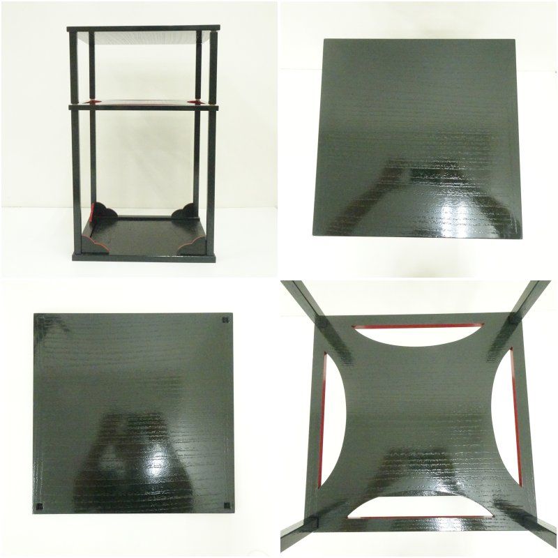 茶道具　糸巻棚　専用 楽天市場】【五月の特売品】 平安 川瀬表完作 青漆爪紅糸巻棚