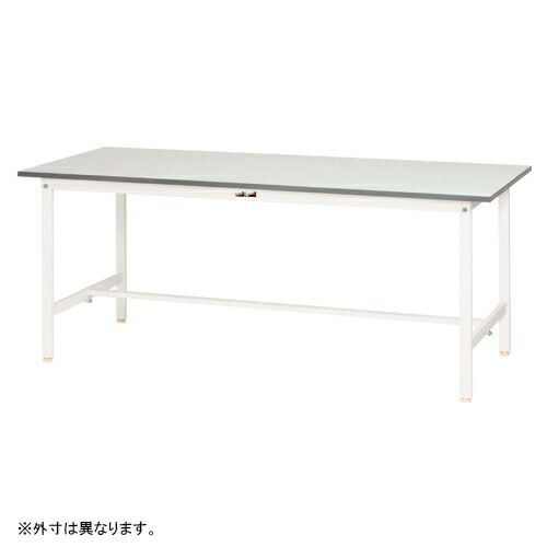 【単品】 ワークテーブル 山金 ワークテーブル　１５０シリーズ　均等耐荷重１５０ｋｇ シル黄色ーホワイト SUP-1275-WW 4580102843652 外寸：幅１２００×奥７５０×高７４０ｍｍ