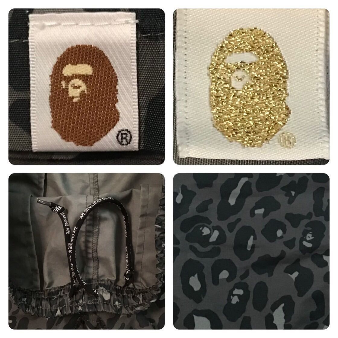 BAPE レオパード ショーツ【APE エイプ ベイプ アベイシングエイプ 豹】 Leopard camo nylon shorts Sサイズ a bathing ape BAPE ハーフパンツ