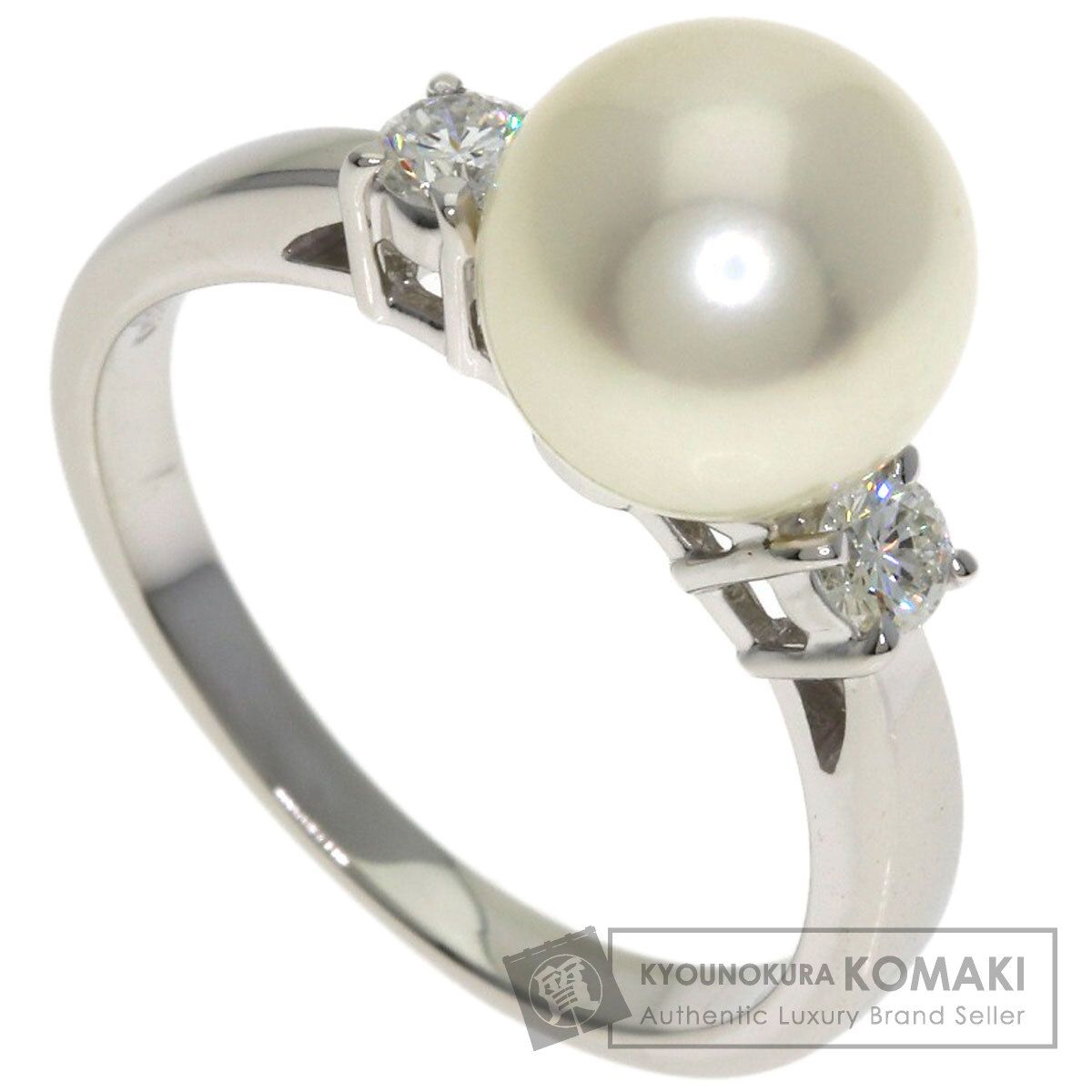 MIKIMOTO ミキモト パール 真珠 ダイヤモンド リング 指輪 PT950 レディース
